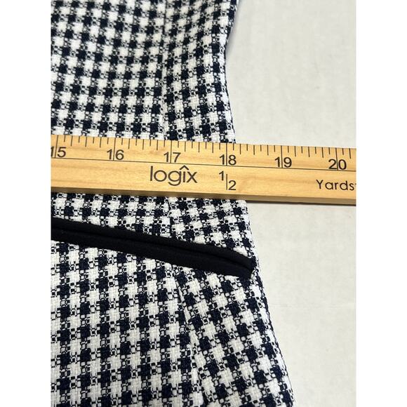 Tahari ASL Women's Check Suit Blazer Office Siren Corpcore Blue Lined Size 10 - Picture 14 of 15